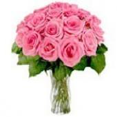 日本18 Pink Roses in a Vase