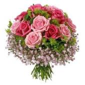欧洲Bouquet in pink shades & lime 